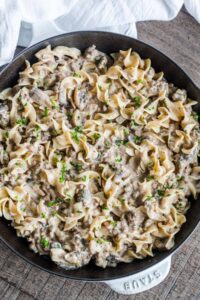 Easy and Creamy Beef Stroganoff with Hamburger for Family Dinners